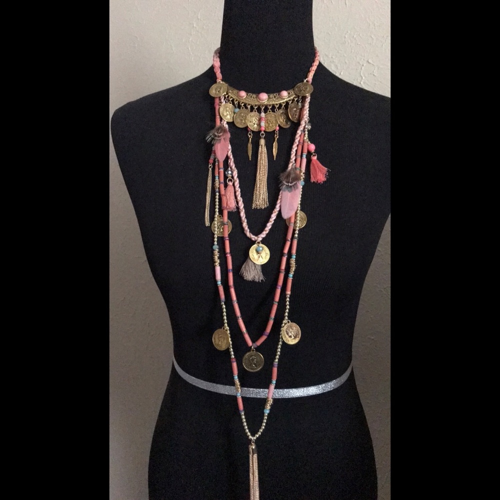 💕🧡Armenian/Festival Style Necklace pinks - Picture 4 of 5